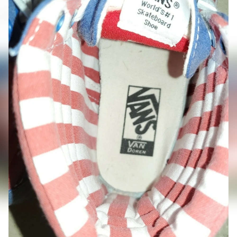 Vans Sk8 Hi RARE Reissue(Van Doren) Stars/Stripes - Picture 7 of 12